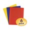 Smead 11 x 8.5 Poly Two-Pocket Folder with Fasteners - Assorted (6/Pack)